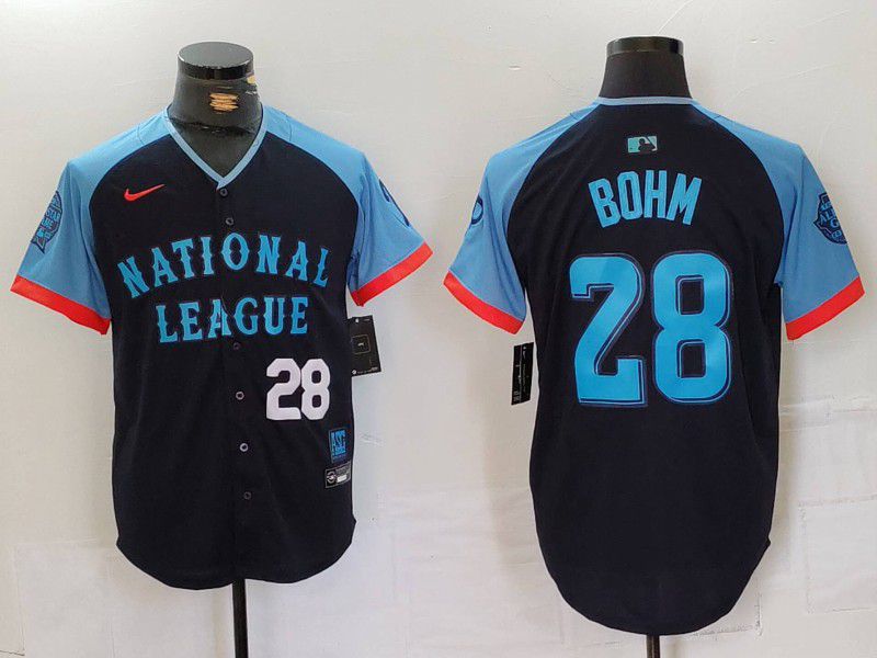 Men Philadelphia Phillies #28 Bohm Blue All star 2024 Nike MLB Jersey style 2->philadelphia phillies->MLB Jersey